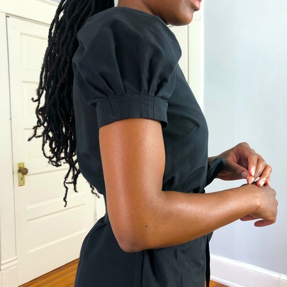 J. Crew Collection Puff Sleeve Black Dress - Picture 3 of 15